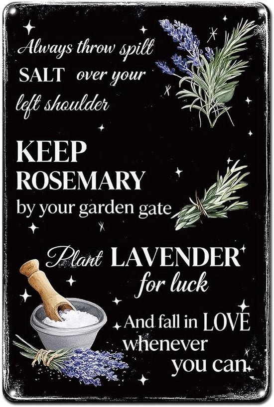 Decorazione per Parete in Pietra Metallica - Arte per la Camera da Letto - Lavanda - Opera d'Arte per Parete in Ferro - 20 x 30 cm - Per Ristoranti/Caffè