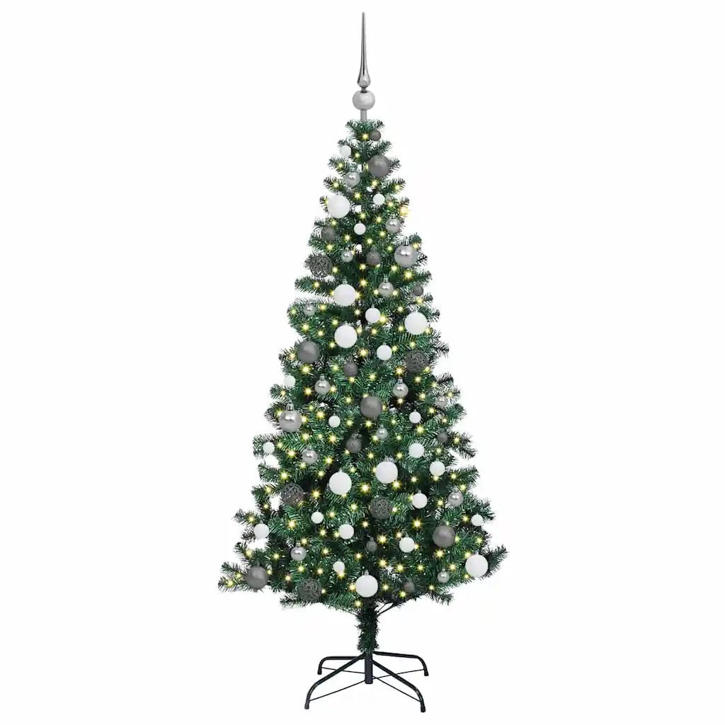 Albero di Natale artificiale con luci integrate Verde 180 cm 3396761