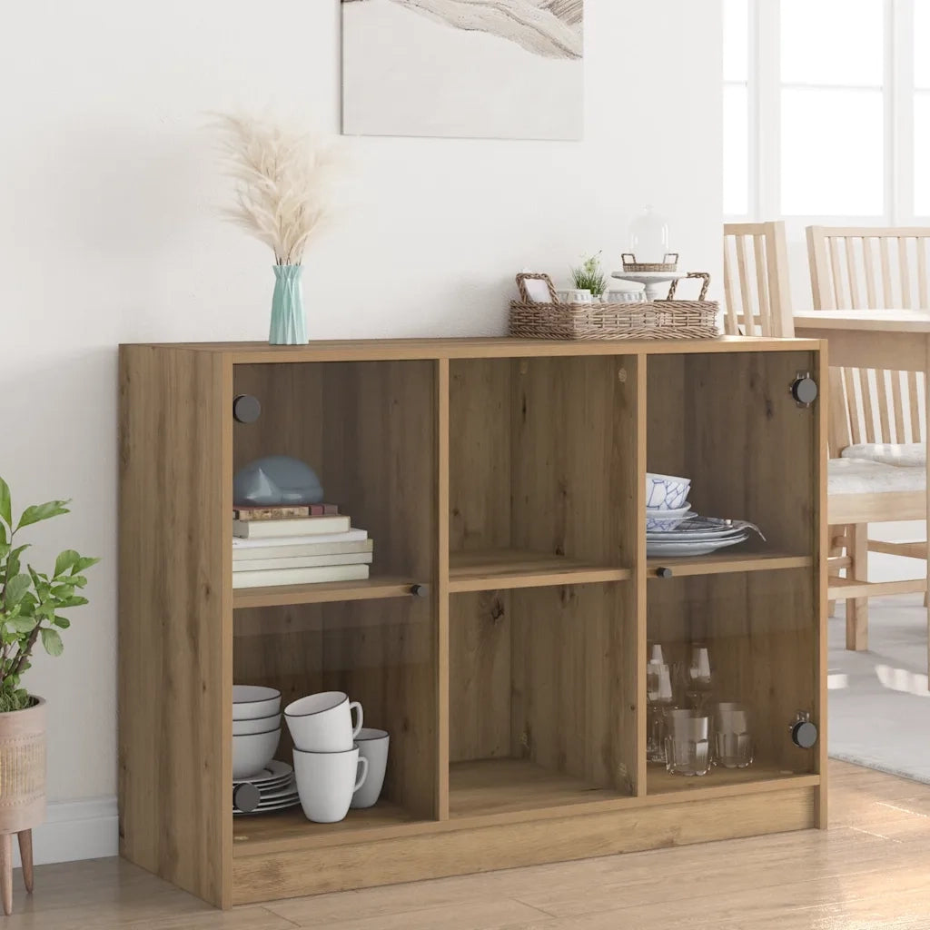 Credenza-Buffet-Armadio da cucina Rovere Artigianale 102x37x75,5 cm in Legno Multistrato