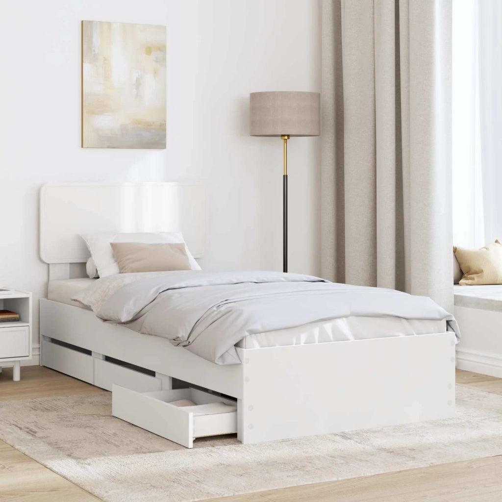 Struttura del letto Bianco 90 x 190 cm Legno ingegnerizzato