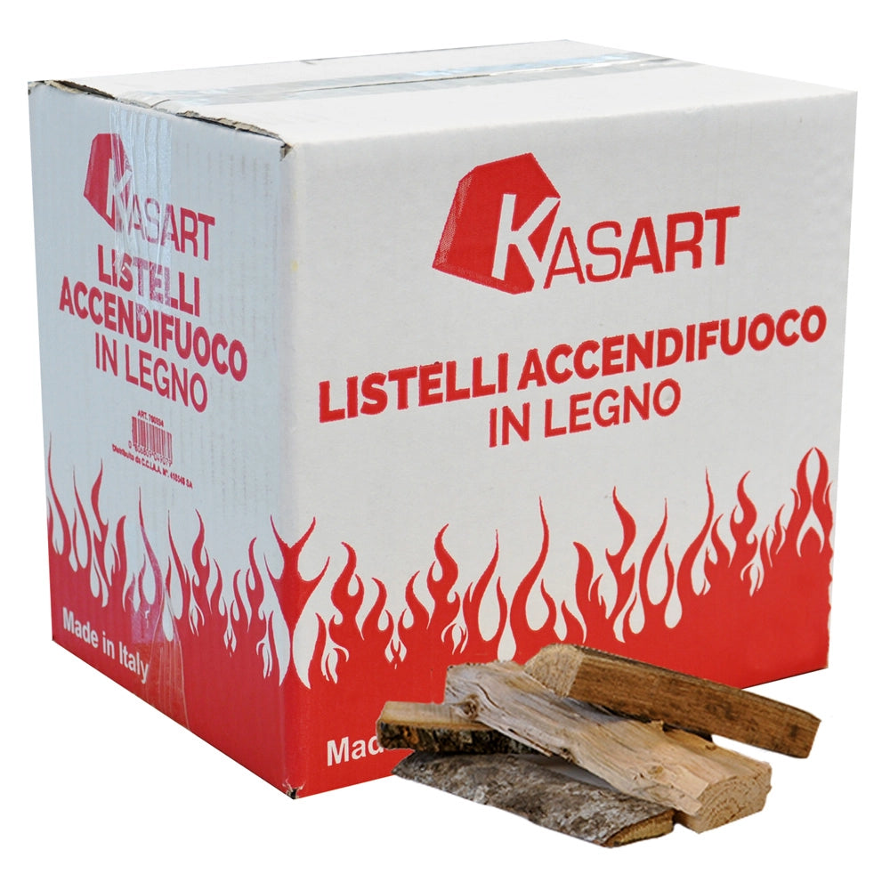 LISTELLI ACCENDIFUOCO IN LEGNO 14 decimetri cubi - in scatola  - KASART
