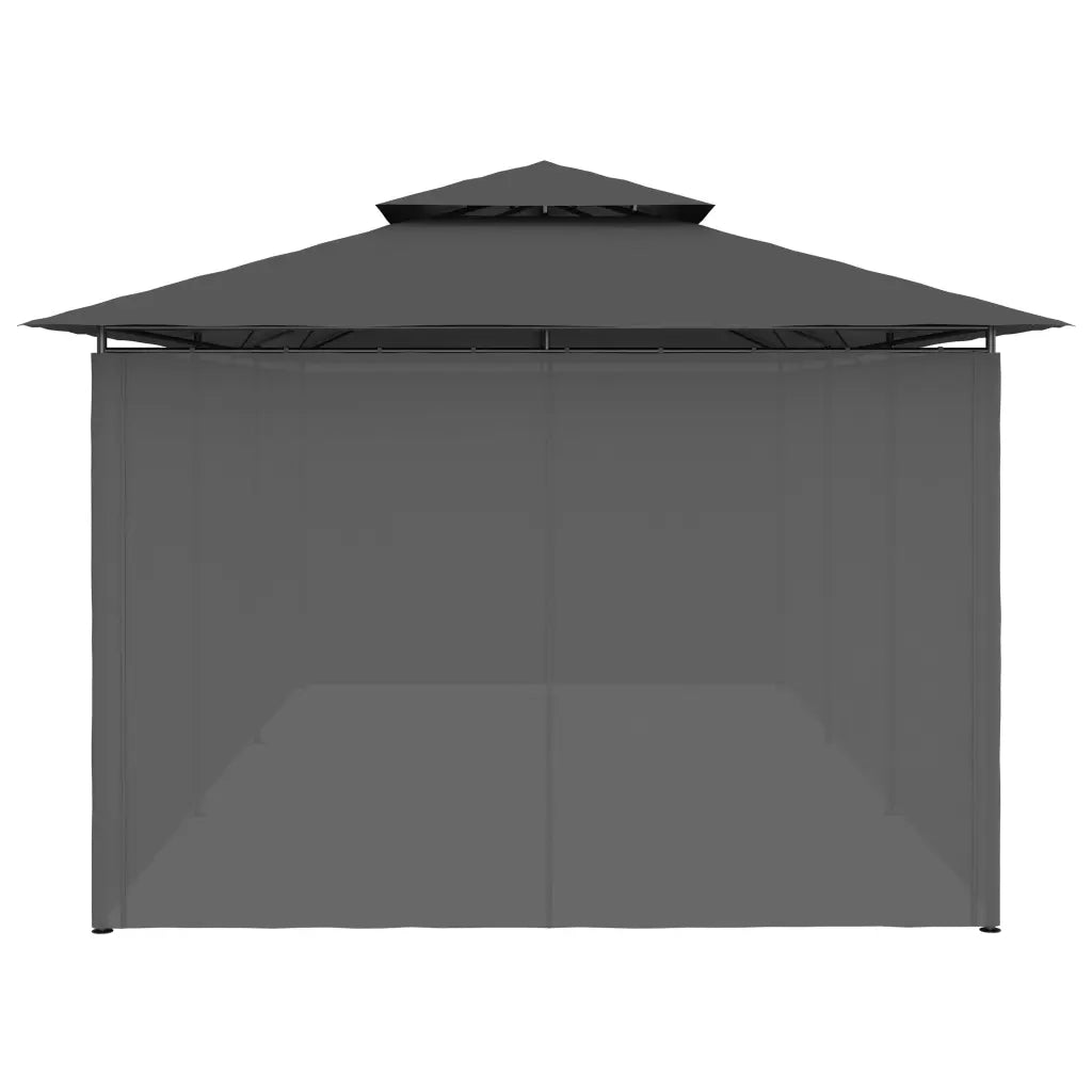 Gazebo con Tende 600x298x270 cm Antracite 47966