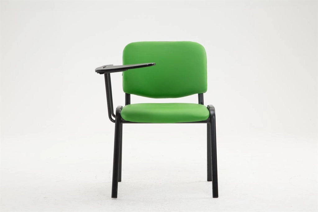 Sedia Ken in similpelle con tavolino ribaltabile verde