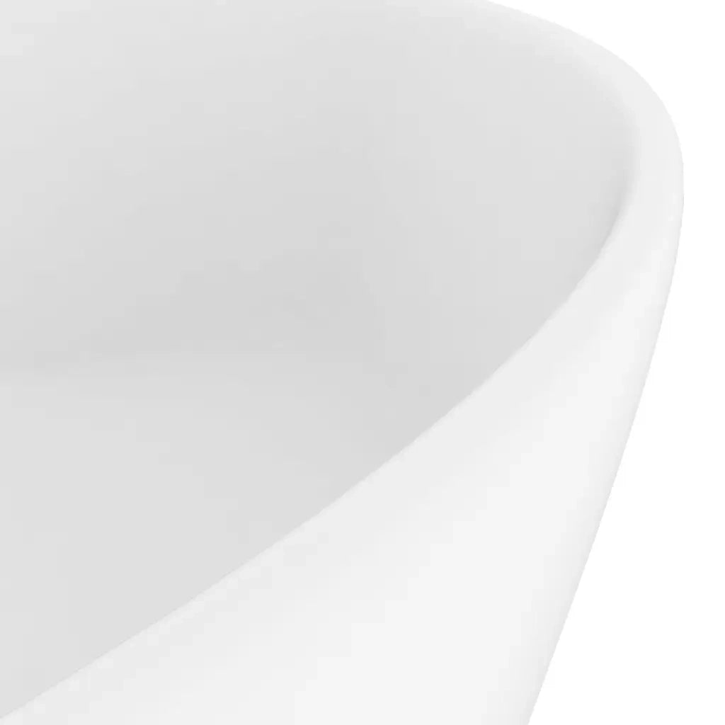 Lavandino-Lavello con Troppopieno Bianco Opaco 36x13 cm in Ceramica