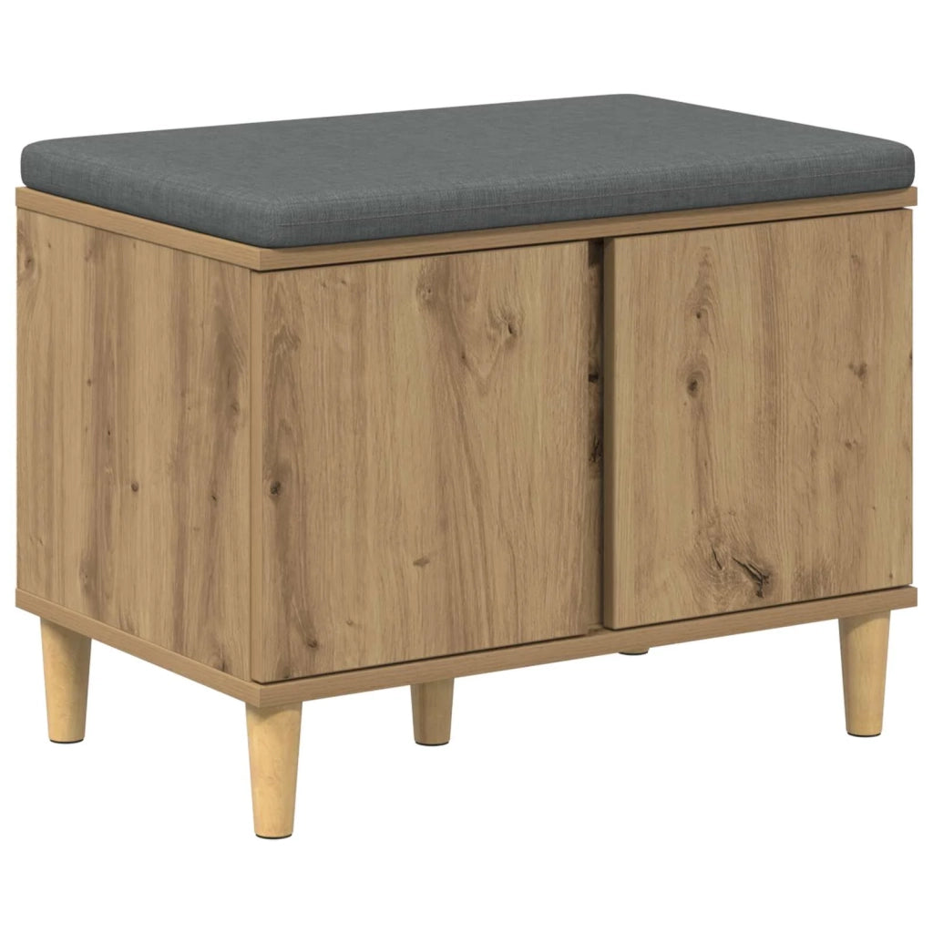 Panca per scarpe con cuscino Rovere Artigianale 60 x 38 x 46 cm 906145