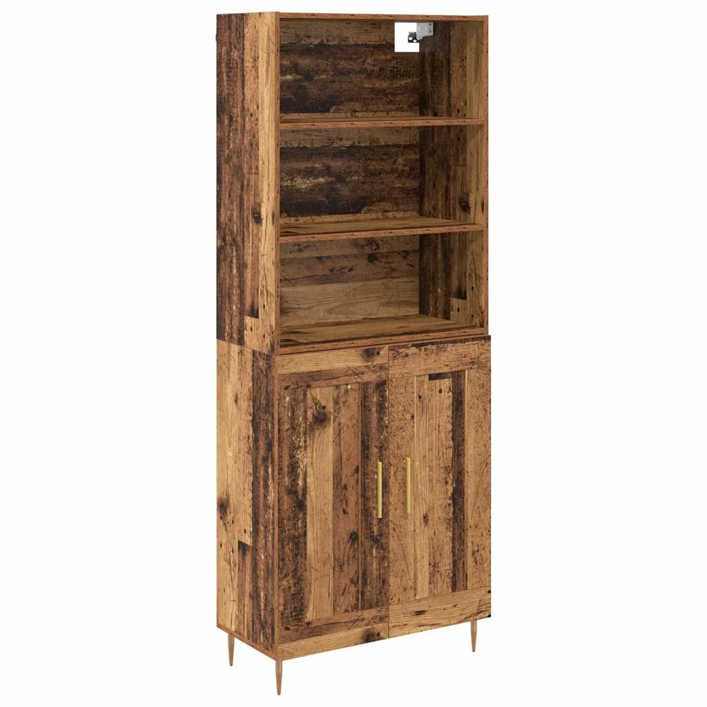Credenza | Madia | Buffet da pranzo | Armadio da pranzo Legno vecchio 69,5 x 34 x 180 cm Legno multistrato