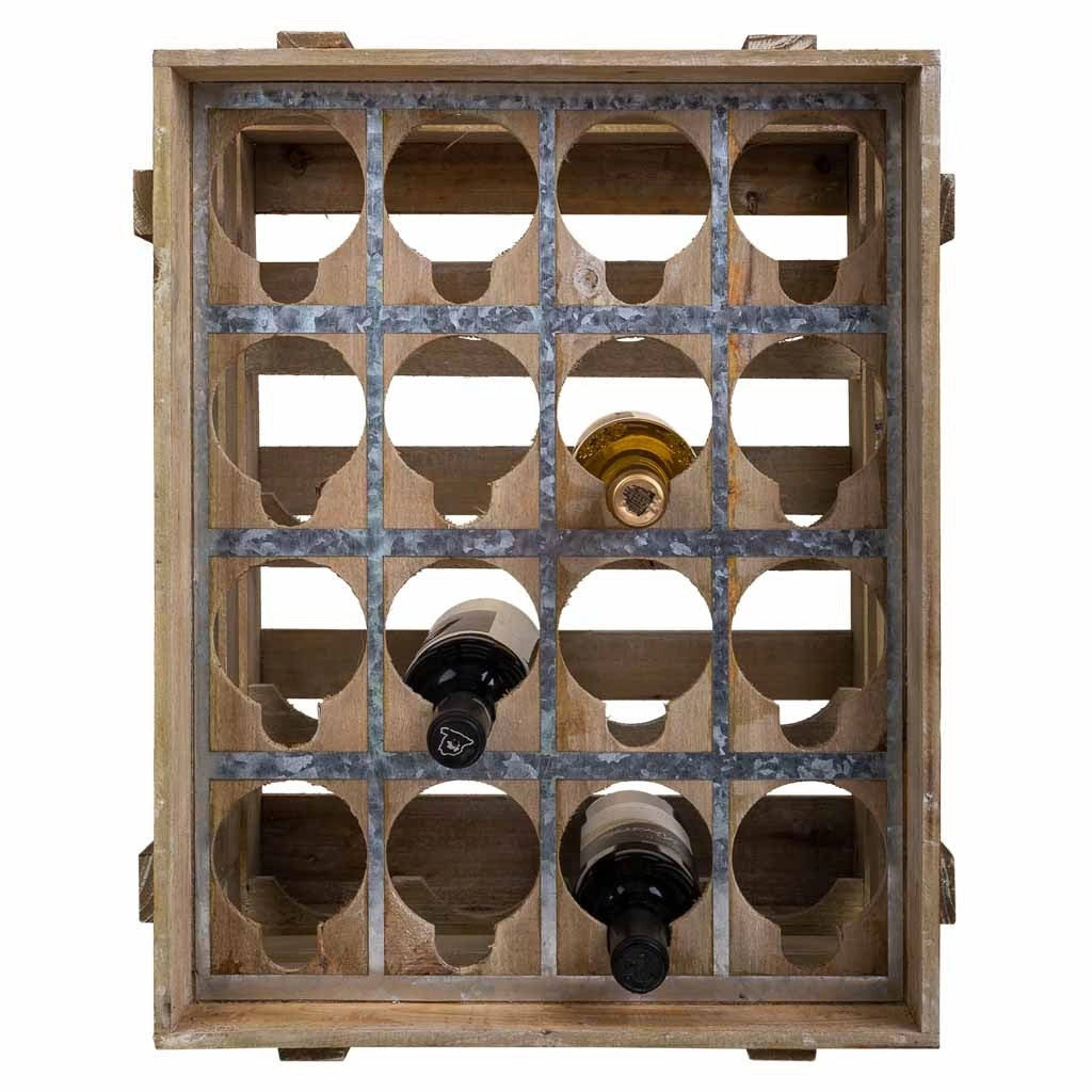 Cassetto portabottiglie in legno marrone 41x32x55h