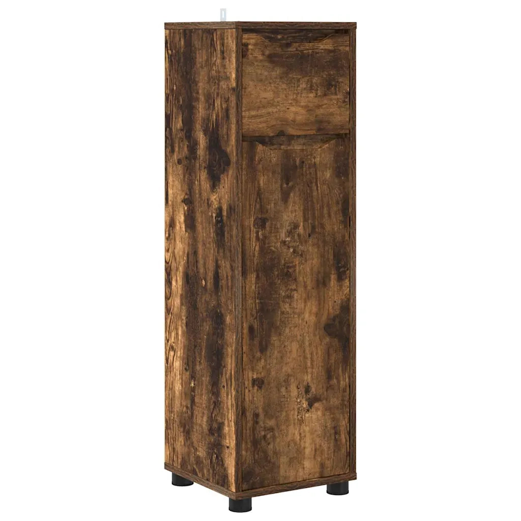 Mobile da Bagno | Armadio da bagno con cassetto Rovere fum¨¦ 30,5 x 30 x 101 cm