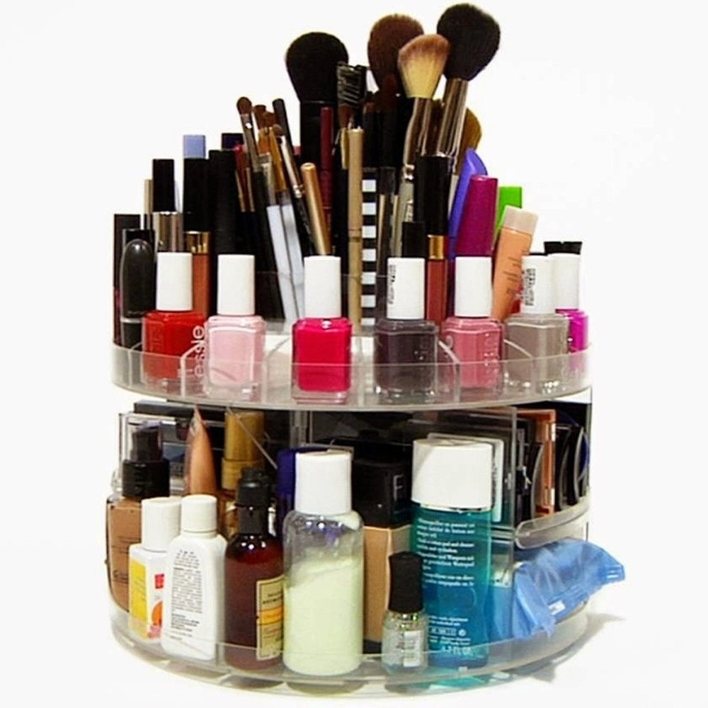Trade Shop - Organizer Espositore Cosmetici Make Up Trucco Girevole Rotante 360° Glam Caddy -