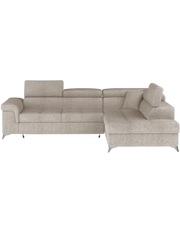 Divano angolare convertibile PALAZZO 4 posti beige – angolo destro con contenitore