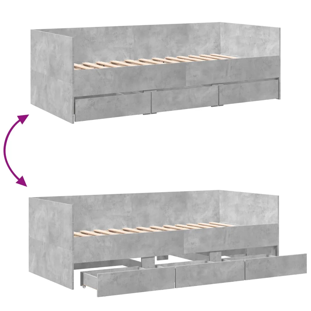 Divano Letto con Cassetti senza Materasso 90x200 cm 3280821