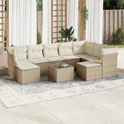 Set Divano da Giardino 10 pz con Cuscini Beige in Polyrattancod mxl 111515