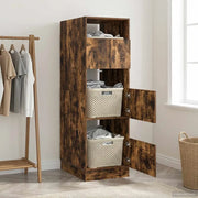 Mobile da lavanderia con porta Rovere fumé 50 x 68 x 162 cm 3422796