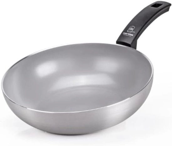 Pentola a wok con rivestimento naturale - ad induzione - 28 cm - Made in Italy