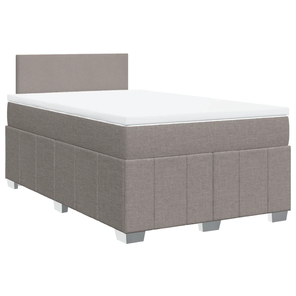 Giroletto a Molle con Materasso Tortora 120x190 cm in Tessuto