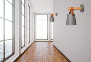 Lampada Da Muro Da Parete Metallico Con Cintura Grigio APP468-1W Grey
