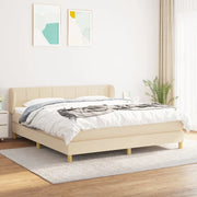 Giroletto a Molle con Materasso Crema 160x200 cm in Tessutocod mxl 98063