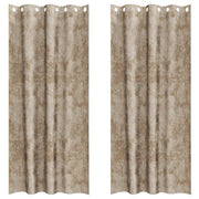 Tende in Velluto con tende 2 pz Champagne 225 x 140 cm Velluto