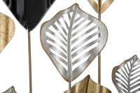 Pannello Lex 120x2,5x78,5 cm in Ferro Oro e Argento e Nero