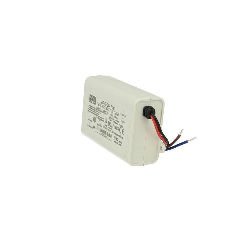 Led Driver CC MW MEAN WELL Serie APC Trasformatore Corrente Costante IP42 (700mA 15V-50VDC 35W)