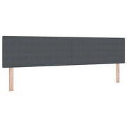 Testiera | Testata LED con Testiera | Testata Grigio scuro 200 cm Tessuto in Cords