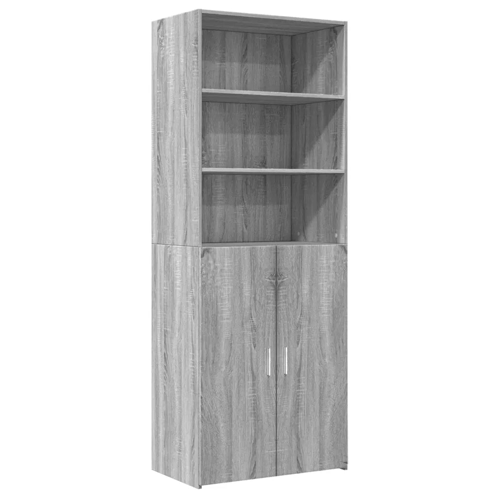 Credenza | Madia | Buffet da pranzo | Armadio da pranzo Grigio Sonoma 70x42,5x185 cm in Legno Multistrato
