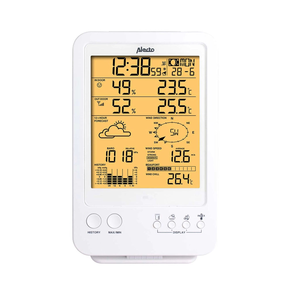 Stazione meteorologica professionale con sensore wireless Modello WS-4800 Bianco Alecto