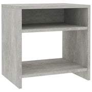 Comodino | Armadio da Notte | Mobiletto da notte Grigio Cemento 40x30x40 cm in Legno Multistrato