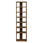 Mobile Portascarpe Soddi, Scarpiera 8 Paia, 30x30x110h cm Marrone Noce