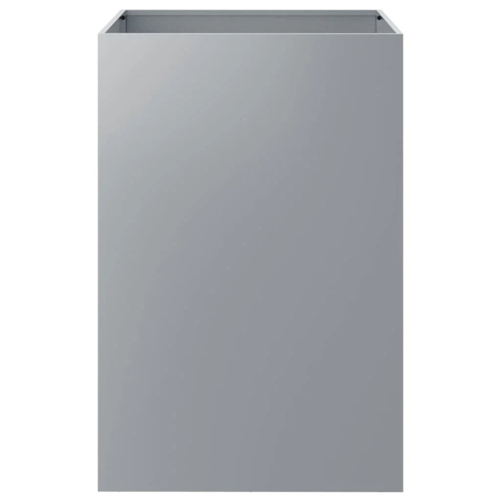 Fioriera/aiuola argentata per piante fiori terrazza giardino 52 x 48 x 75 cm acciaio zincato argento 02_0038072