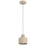 Lampada sospesa Parkla 1xE27 beige cilindrica Luminex