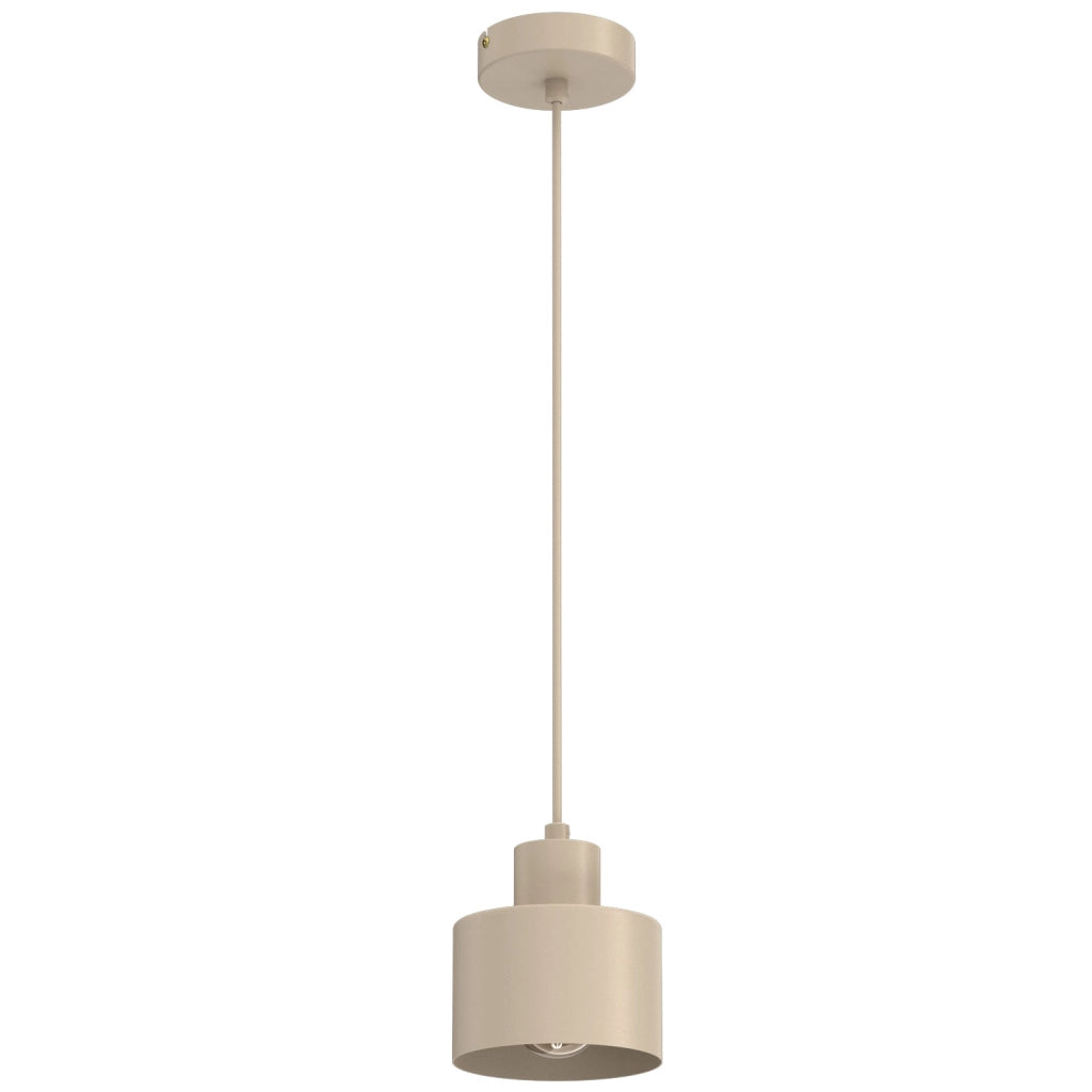 Lampada sospesa Parkla 1xE27 beige cilindrica Luminex