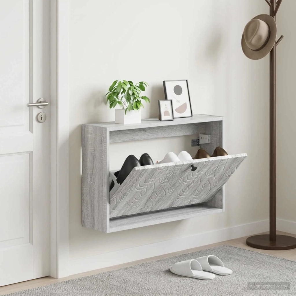 Mobiletto per Scarpe da Muro DELFT 71 x 17 x 43 cm 897071