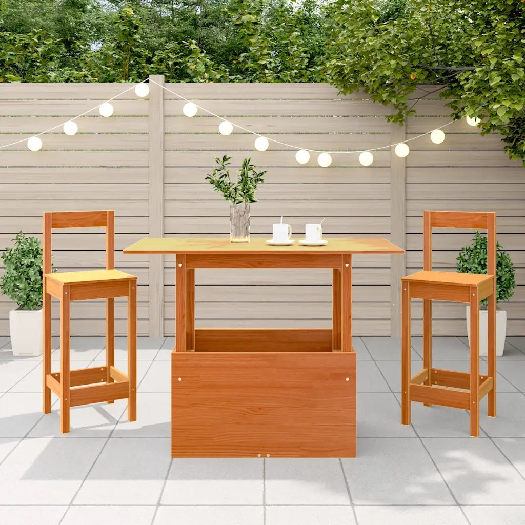 Tavolo da Giardino Marrone Cera 100x50x75cm Legno Massello Pino 844910
