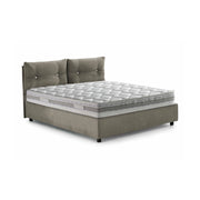 Arieta, Letto Piazza e Mezza Materasso Incluso Made in Italy, Grigio Tortora
