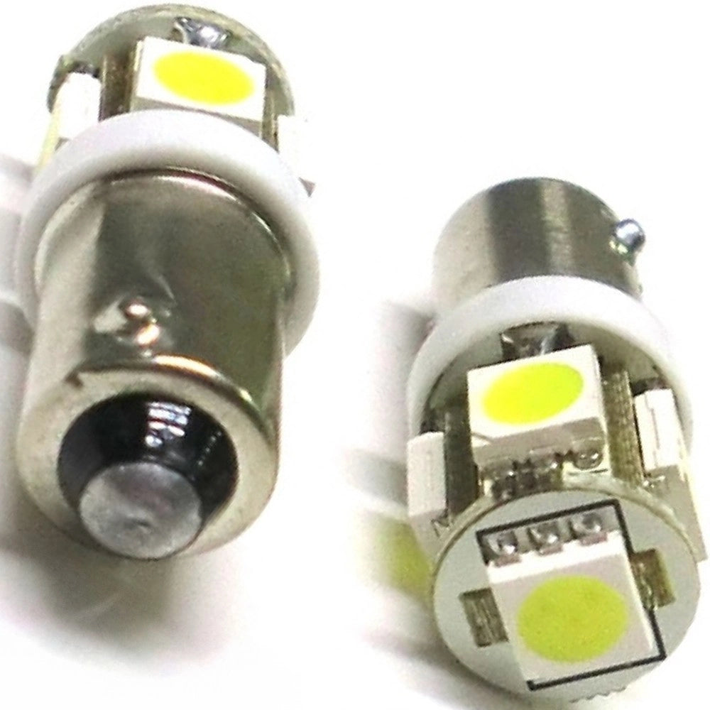 Trade Shop - 2x Lampadina Led Auto Bulb Ba9s T4w 5005 5 Smd 5050 12v Luce Posizione Abitacolo -