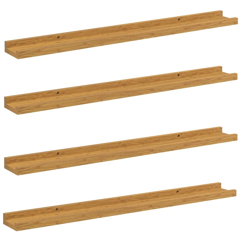 Scaffale da parete 4 pcs Beige 80 x 9 x 3 cm Legno multistrato 42020038