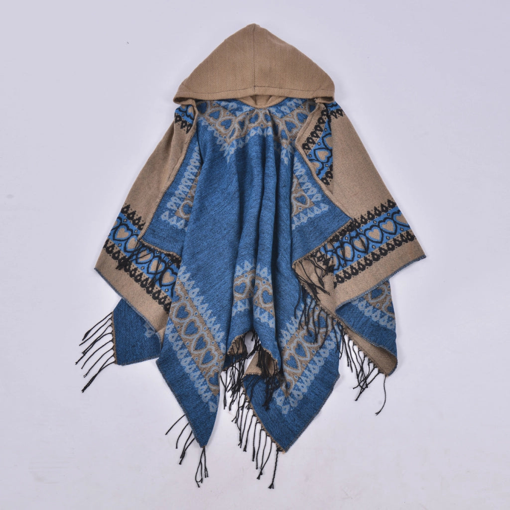 Sciarpa da donna spessa in jacquard di cashmere a righe, stile europeo e americano.