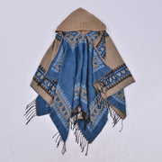 Sciarpa da donna spessa in jacquard di cashmere a righe, stile europeo e americano.