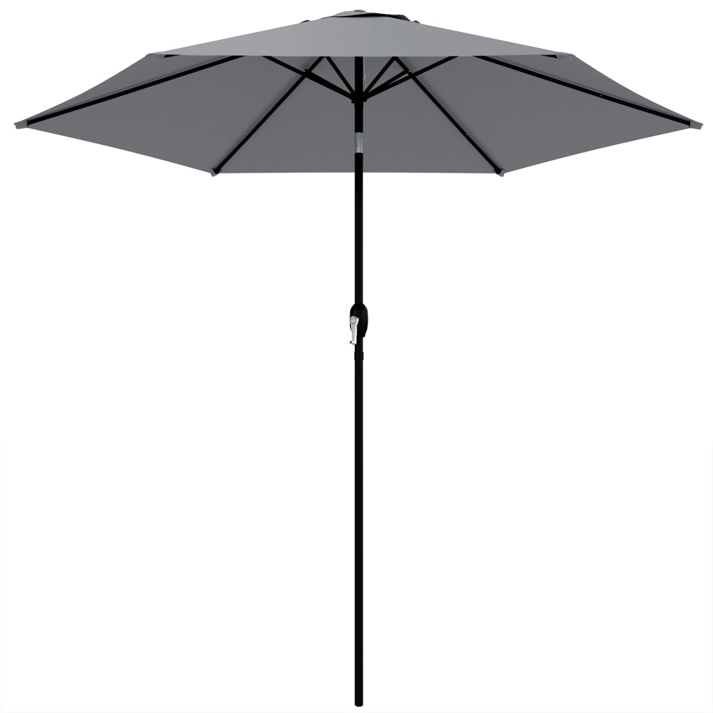 Ombrellone da giardino 2m inclinabile ¨C zephmum ¨C grigio scuro alluminio 180g/m2