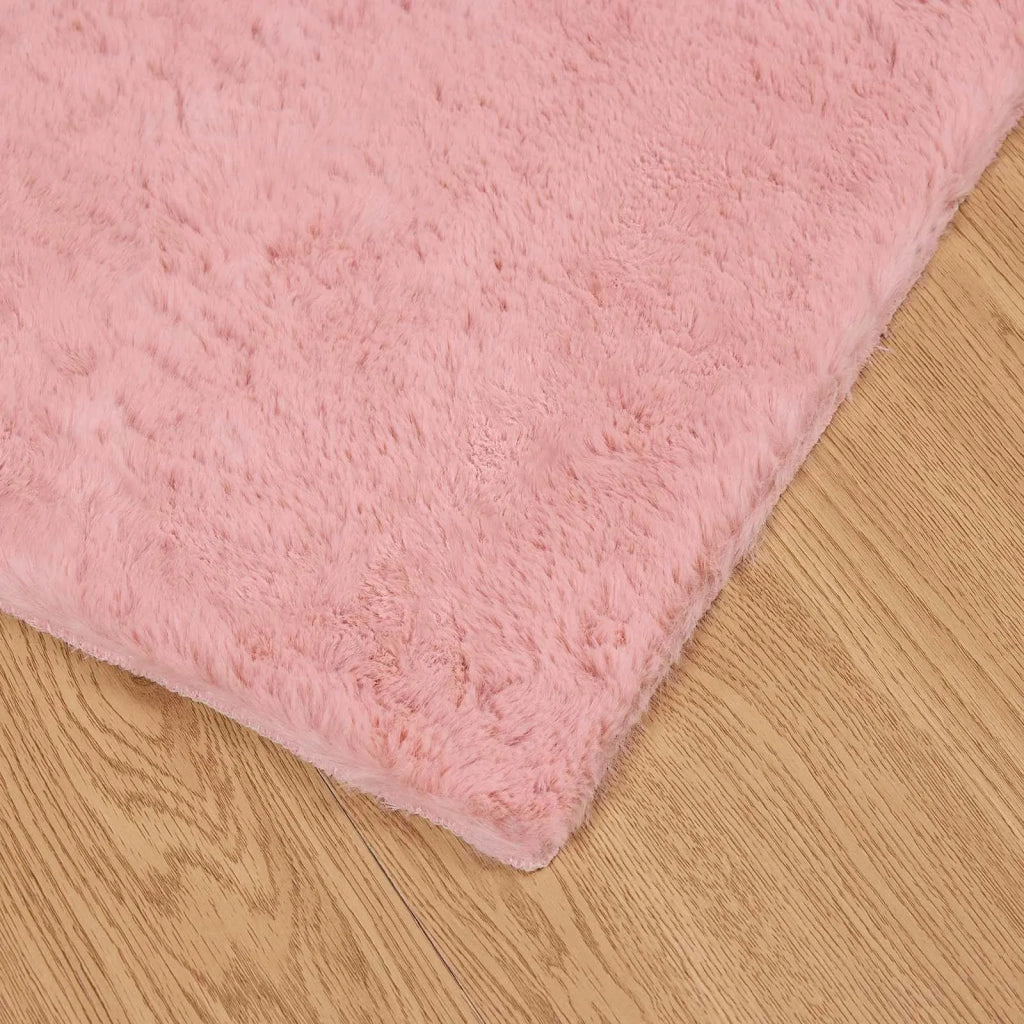 Tappeto antiscivolo in sintetica di coniglio OLITE Rosa 42021700