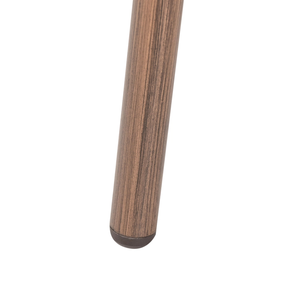 Set di 4 sedie da giardino in Rattan Nero e Bianco Marrone Scuro con struttura in alluminio