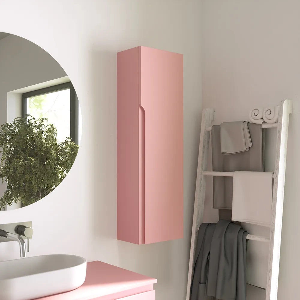 Colonna bagno sospesa altezza 100cm rosa cipria reversibile | Ardenne