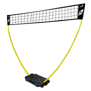 Rete Impermeabile Portatile per Beach Volley 3x2,25m con Pali Telescopici Nero/Giallo