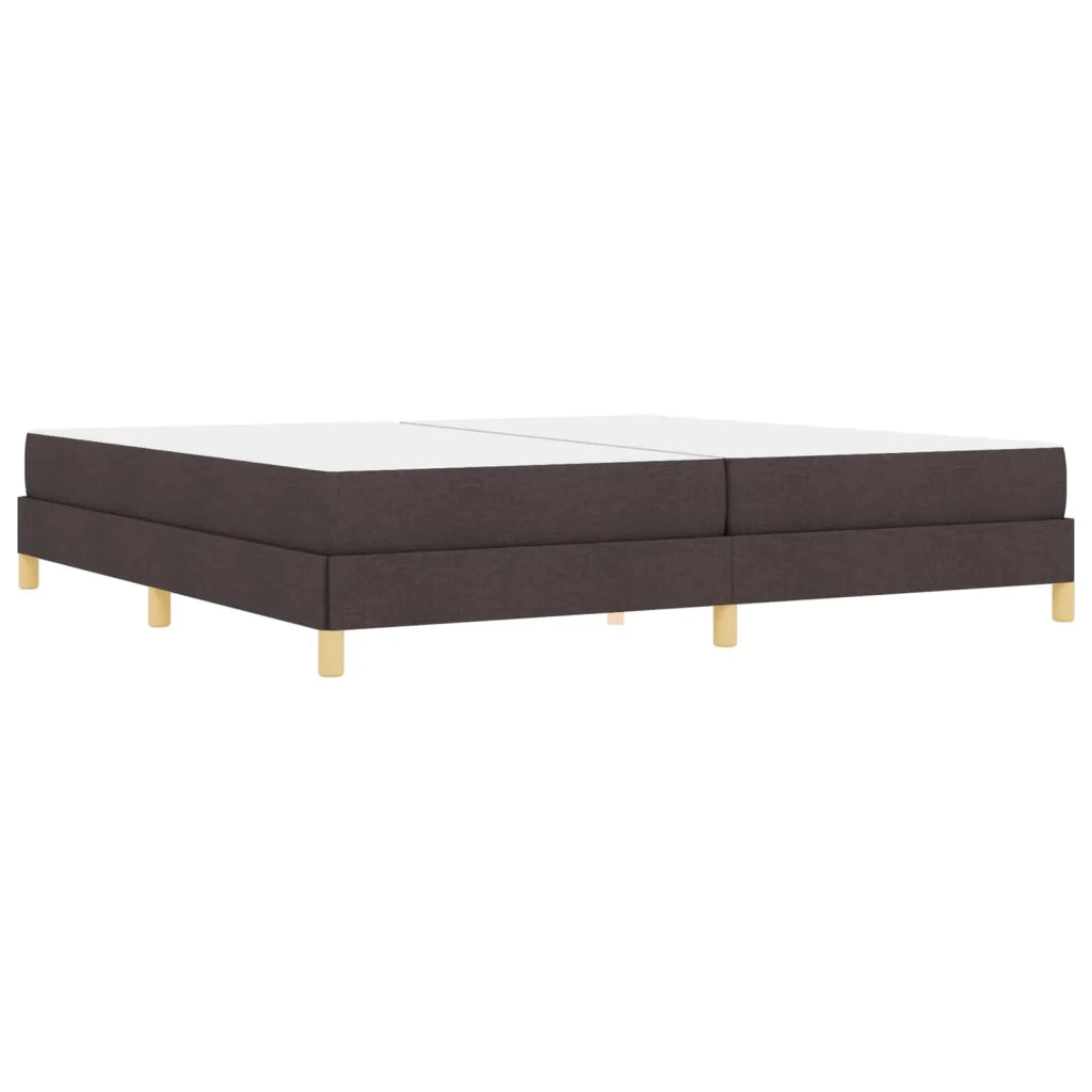 Letto a molle con materasso Marrone Scuro 200 x 200 cm Tessuto 3398594