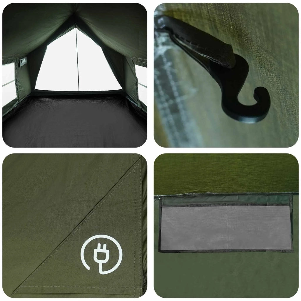 Tenda Capanna Verde militare 340 x 246 x 210 cm Policotone