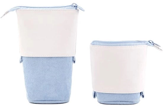 Etui 2-in-1 con cerniera, astuccio e porta penne, astuccio per ragazze, astuccio verticale, astuccio telescopico, porta penne per ragazze e adolescenti
