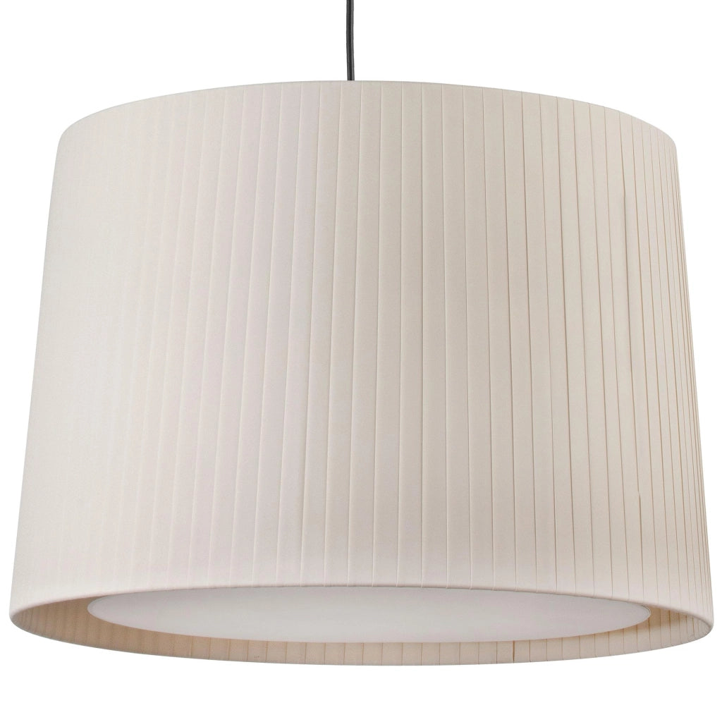 FARO BARCELONA SAMBA Lampada sospensione nera/beige con spina