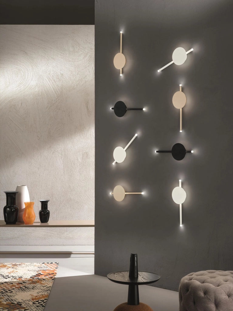 APPLIQUE JAMES A LED BIANCO 3000k 560w 16w DIMMERABILE D.15CM H. 40CM