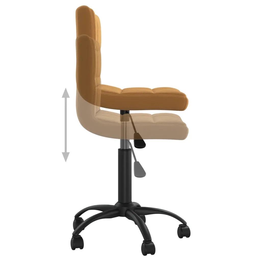 Sedia da Pranzo Girevole Marrone in Velluto cod mxl 26487